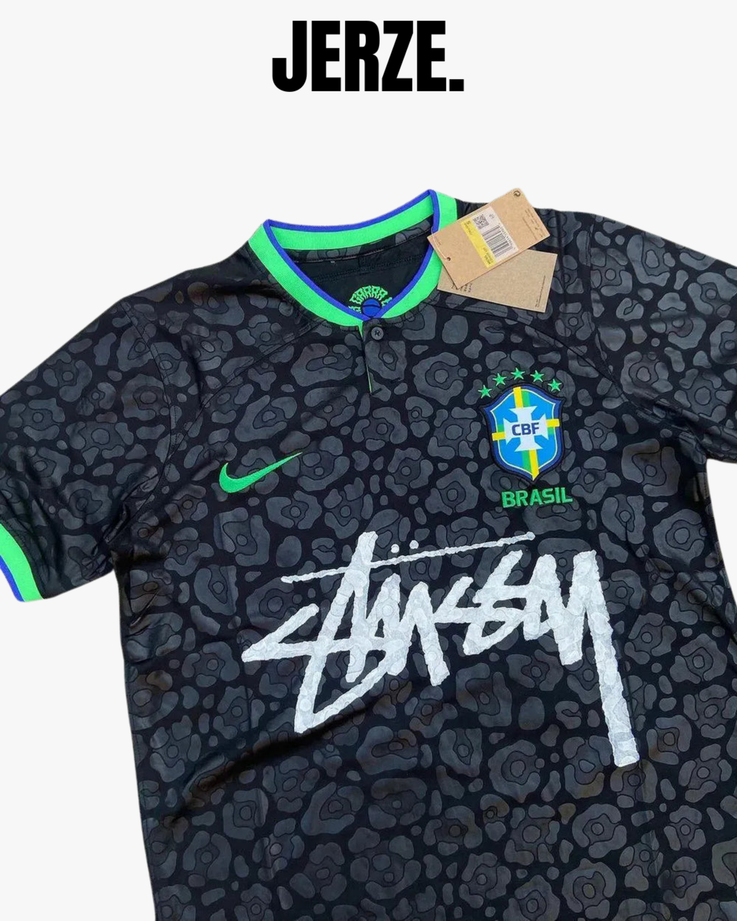 MAILLOT STUSSY EDITION BRÉSIL BLACK AND GREEN