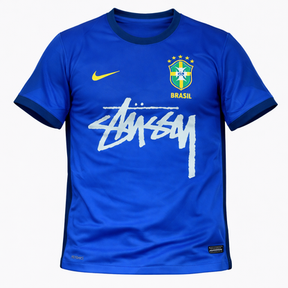 MAILLOT STUSSY EDITION INTER BRÉSIL BLUE AND YELLOW